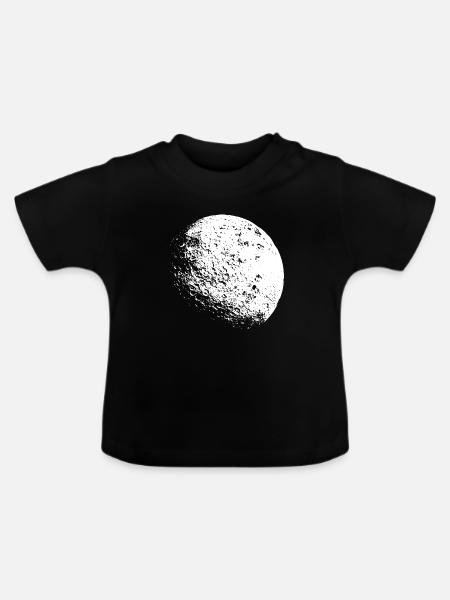 Mondnacht - Baby Bio-T-Shirt mit Rundhals - Schwarz
