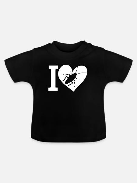 Kakerlake Insekt - Baby Bio-T-Shirt mit Rundhals - Schwarz