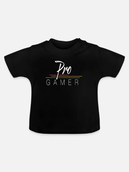 Pro Gamer - Baby Bio-T-Shirt mit Rundhals - Schwarz