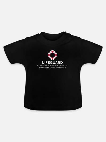 lifeguard - Baby Bio-T-Shirt mit Rundhals - Schwarz