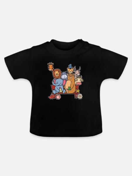 Lebewesen Tier Tierwelt - Baby Bio-T-Shirt mit Rundhals - Schwarz