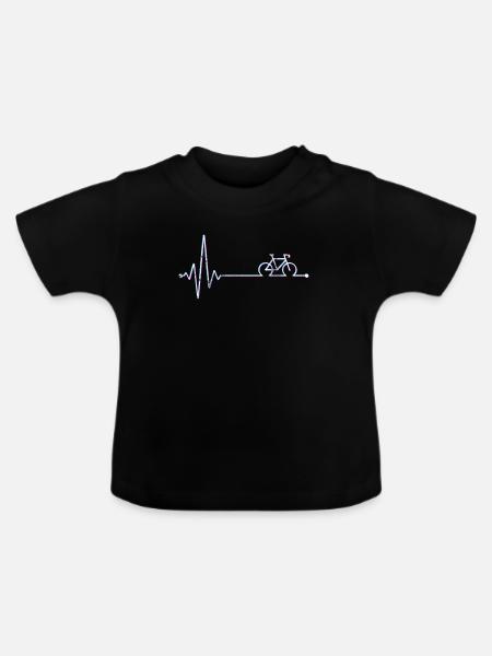 Neon Bike Pulse - Baby Bio-T-Shirt mit Rundhals - Schwarz