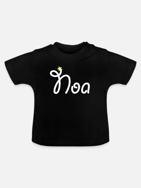Noa - Baby Bio-T-Shirt mit Rundhals - Schwarz
