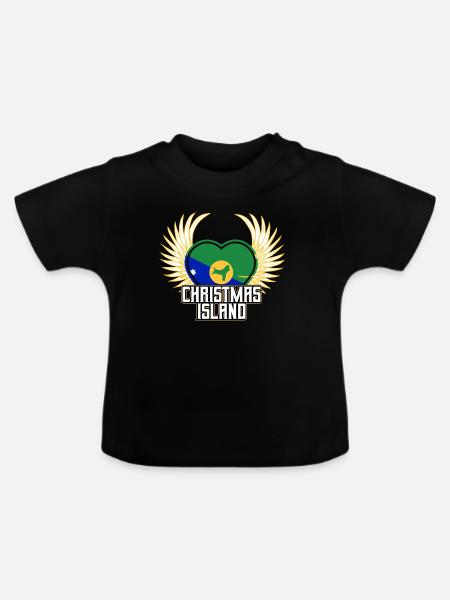 Weihnachtsinsel - Baby Bio-T-Shirt mit Rundhals - Schwarz