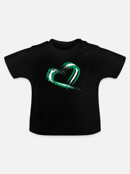Nigeria - Baby Bio-T-Shirt mit Rundhals - Schwarz