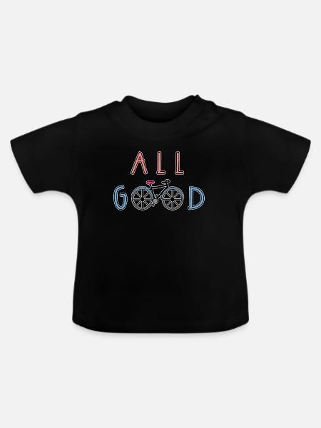 Biker Fahrrad Biker Statement - Baby Bio-T-Shirt mit Rundhals - Schwarz