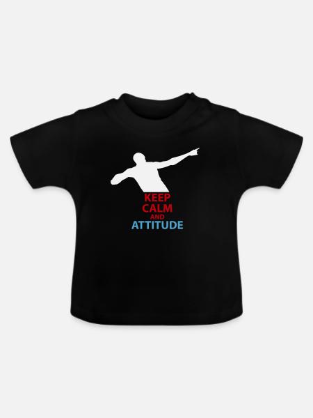 Ruhe und Attitüde Silhouette - Baby Bio-T-Shirt mit Rundhals - Schwarz