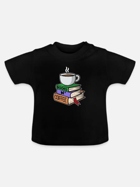 Kaffeetrinker Milchkaffee Kaffee Trinken Statement - Baby Bio-T-Shirt mit Rundhals - Schwarz