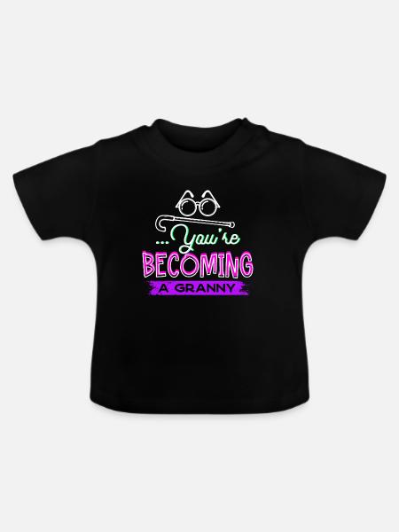 Glückwunsch Großmutter Oma Statement Brille - Baby Bio-T-Shirt mit Rundhals - Schwarz