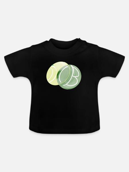 The Green Dot - Baby Bio-T-Shirt mit Rundhals - Schwarz