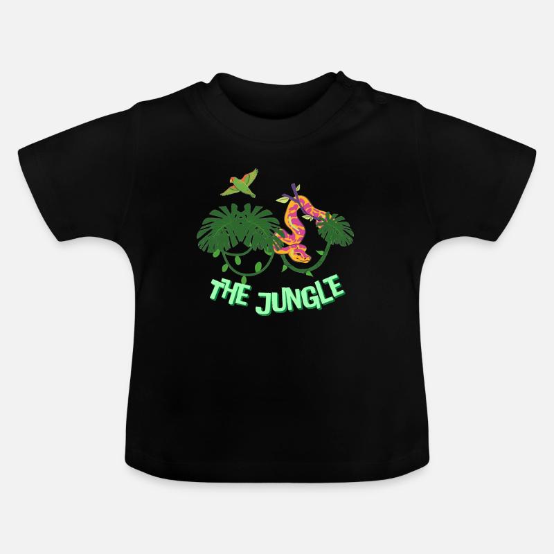 The Jungle - T-shirt bio col rond Bébé - noir