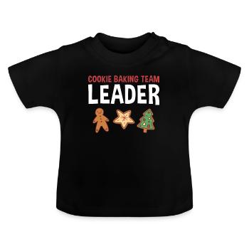 Cookie Baking Team Leader Cookie - Baby Bio-T-Shirt mit Rundhals - Schwarz - Vorne