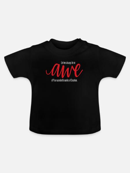 Ehrfurcht (dunkel) - Baby Bio-T-Shirt mit Rundhals - Schwarz
