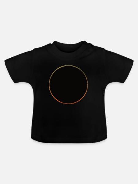 Sonnenfinsternis - Baby Bio-T-Shirt mit Rundhals - Schwarz