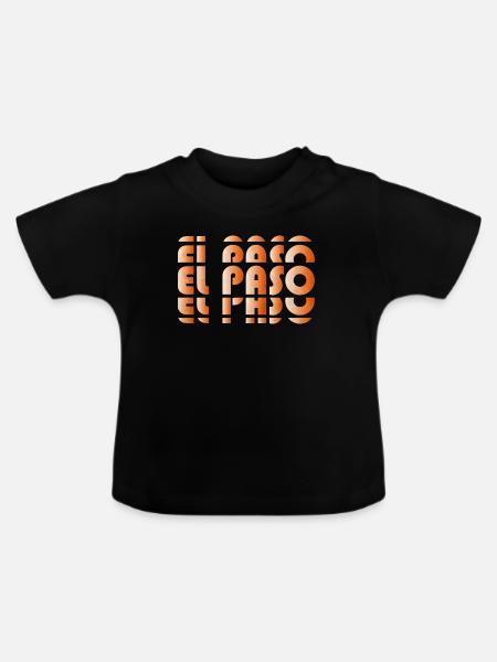 El Paso Gradient Grid - Baby Bio-T-Shirt mit Rundhals - Schwarz
