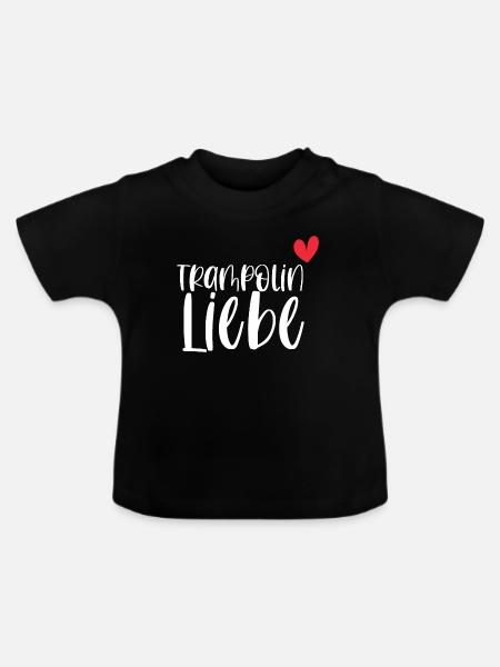 Trampolin Liebe Springen Hobby Geschenk - Baby Bio-T-Shirt mit Rundhals - Schwarz