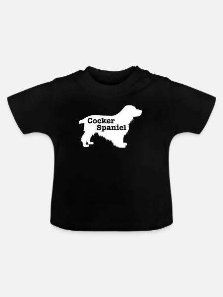Cocker Spaniel - Baby Bio-T-Shirt mit Rundhals - Schwarz