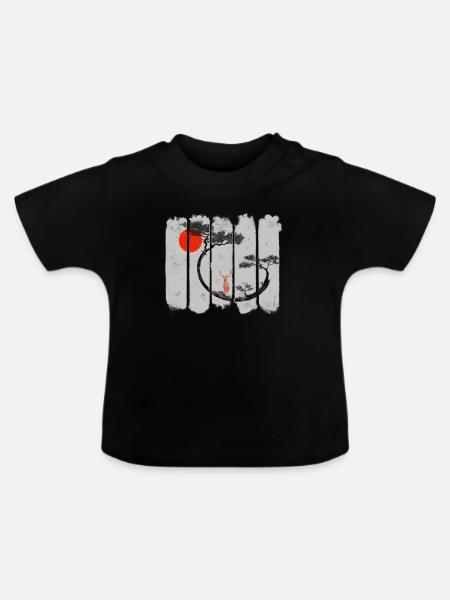 Shika - Baby Bio-T-Shirt mit Rundhals - Schwarz