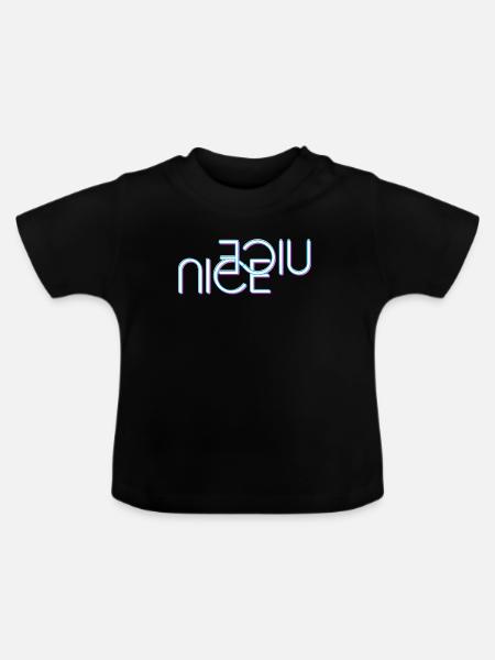 Nice schriftzug - Baby Bio-T-Shirt mit Rundhals - Schwarz