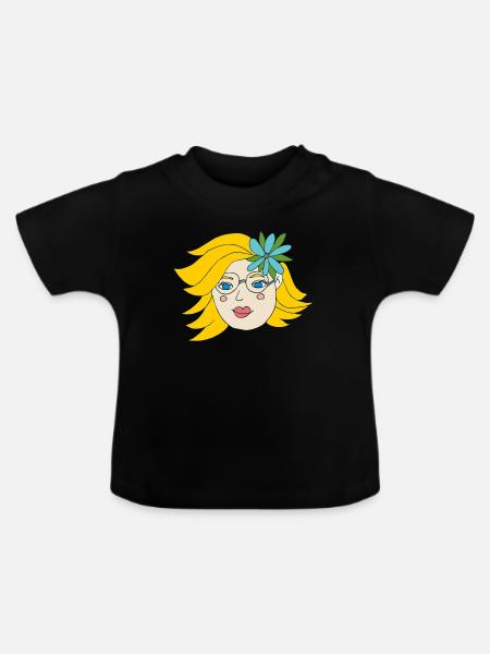 summer girl - Baby Bio-T-Shirt mit Rundhals - Schwarz