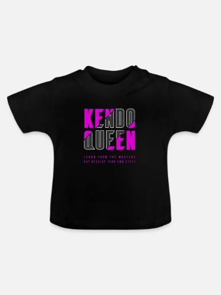 Kendo Königin - Baby Bio-T-Shirt mit Rundhals - Schwarz