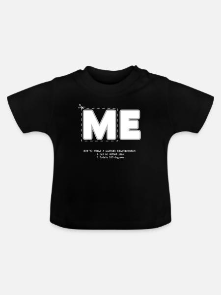 Ich (dunkel) - Baby Bio-T-Shirt mit Rundhals - Schwarz