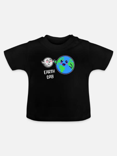 Mutter Erde Umwelt Umweltfreundlich Statement - Baby Bio-T-Shirt mit Rundhals - Schwarz