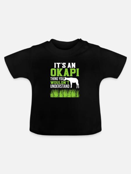 Okapi Zooabenteuer - Baby Bio-T-Shirt mit Rundhals - Schwarz