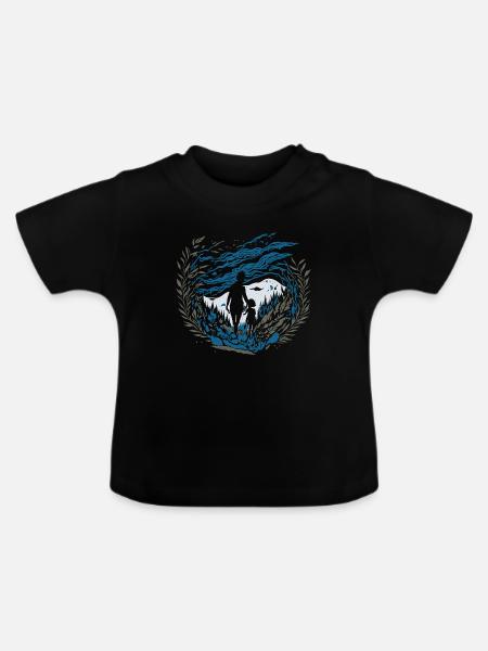 Ätherisches Flüstern - Baby Bio-T-Shirt mit Rundhals - Schwarz
