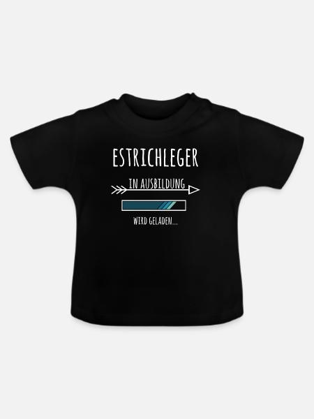 Estrichleger Beruf Ausbildung Handwerk - Baby Bio-T-Shirt mit Rundhals - Schwarz