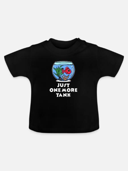 Kugelfisch Aquarium Statement Haustiere Heimtier - Baby Bio-T-Shirt mit Rundhals - Schwarz