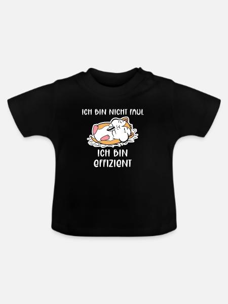 Haustiere Hamster Lieblingstier Statement Heimtier - Baby Bio-T-Shirt mit Rundhals - Schwarz