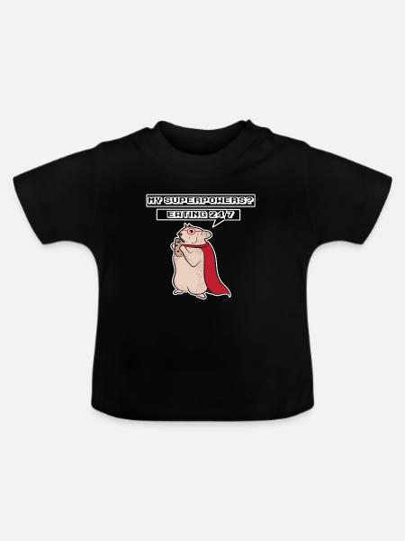 Maus Statement Haustiere Heimtier Statement - Baby Bio-T-Shirt mit Rundhals - Schwarz