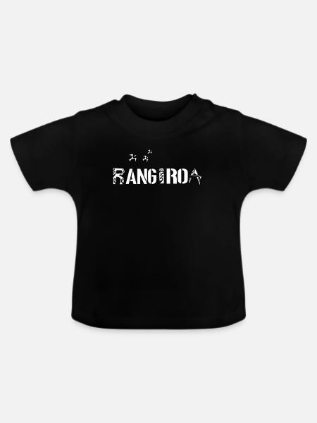 RANGIROA (Weiß) - Baby Bio-T-Shirt mit Rundhals - Schwarz