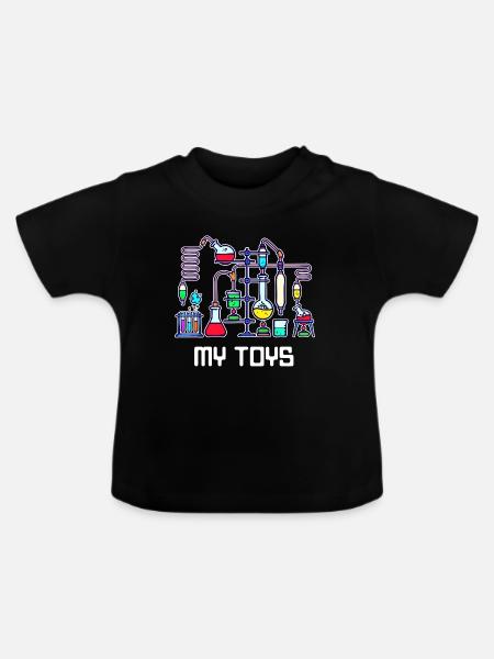 Workaholic Statement Job Wissenschafter Karriere - Baby Bio-T-Shirt mit Rundhals - Schwarz