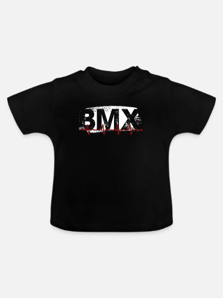 BMX Pulse Graffiti - Baby Bio-T-Shirt mit Rundhals - Schwarz