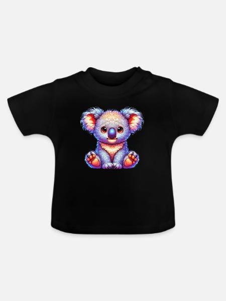 Koala - Baby Bio-T-Shirt mit Rundhals - Schwarz
