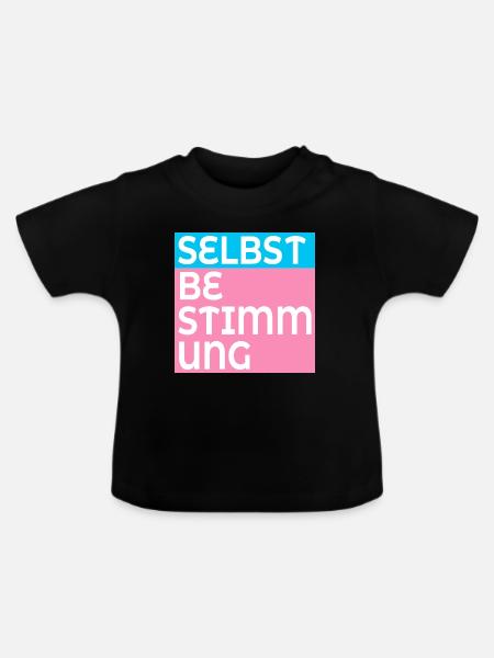 TRANS SELBSTBESTIMMUNG - Baby Bio-T-Shirt mit Rundhals - Schwarz