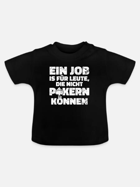 Profispieler Poker Zockern Casino Statement - Baby Bio-T-Shirt mit Rundhals - Schwarz