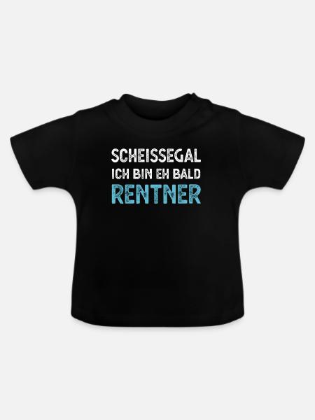 Rentner Ruhestand - Baby Bio-T-Shirt mit Rundhals - Schwarz