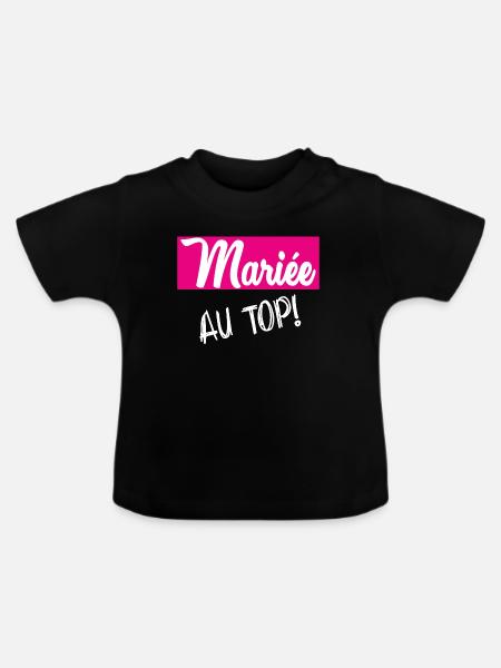 HOCHZEIT - Baby Bio-T-Shirt mit Rundhals - Schwarz