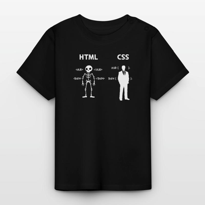 Code Css C++ Php Java Développeur Code Scripting T-shirt bio col rond Bébé