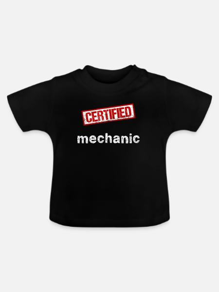 Mechaniker - Baby Bio-T-Shirt mit Rundhals - Schwarz