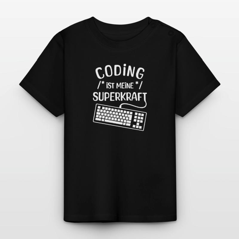 Code Skripting Statement Computerfreak Developer Baby Bio-T-Shirt mit Rundhals