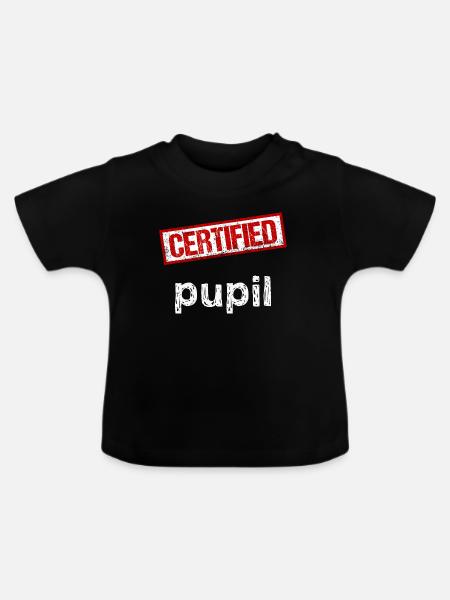 Schüler - Baby Bio-T-Shirt mit Rundhals - Schwarz