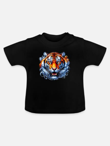 Tiger - Baby Bio-T-Shirt mit Rundhals - Schwarz