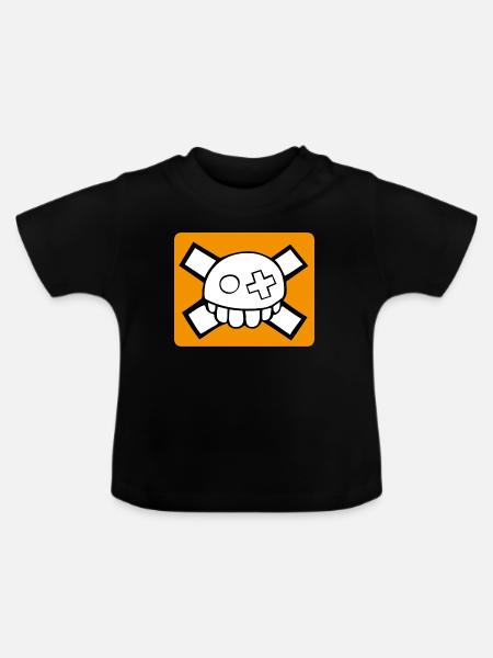 Roger - Baby Bio-T-Shirt mit Rundhals - Schwarz