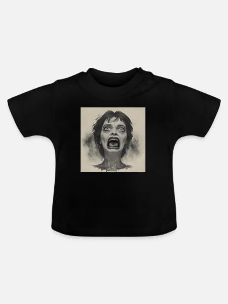 Bestürzung - Baby Bio-T-Shirt mit Rundhals - Schwarz