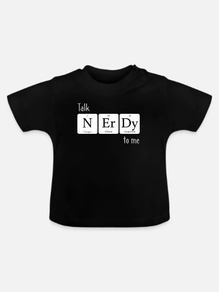 Elements Talk nerdy to me - Baby Bio-T-Shirt mit Rundhals - Schwarz