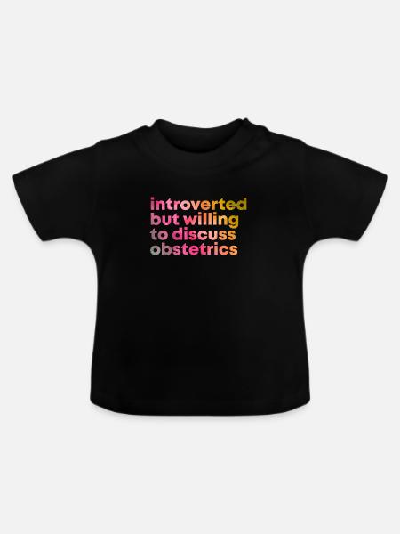 Geburtshilfe Geburtshilfe Geburtshilfe - Baby Bio-T-Shirt mit Rundhals - Schwarz
